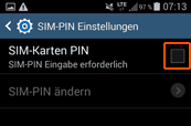 SIM Karte PIN erfolgreich entfernt